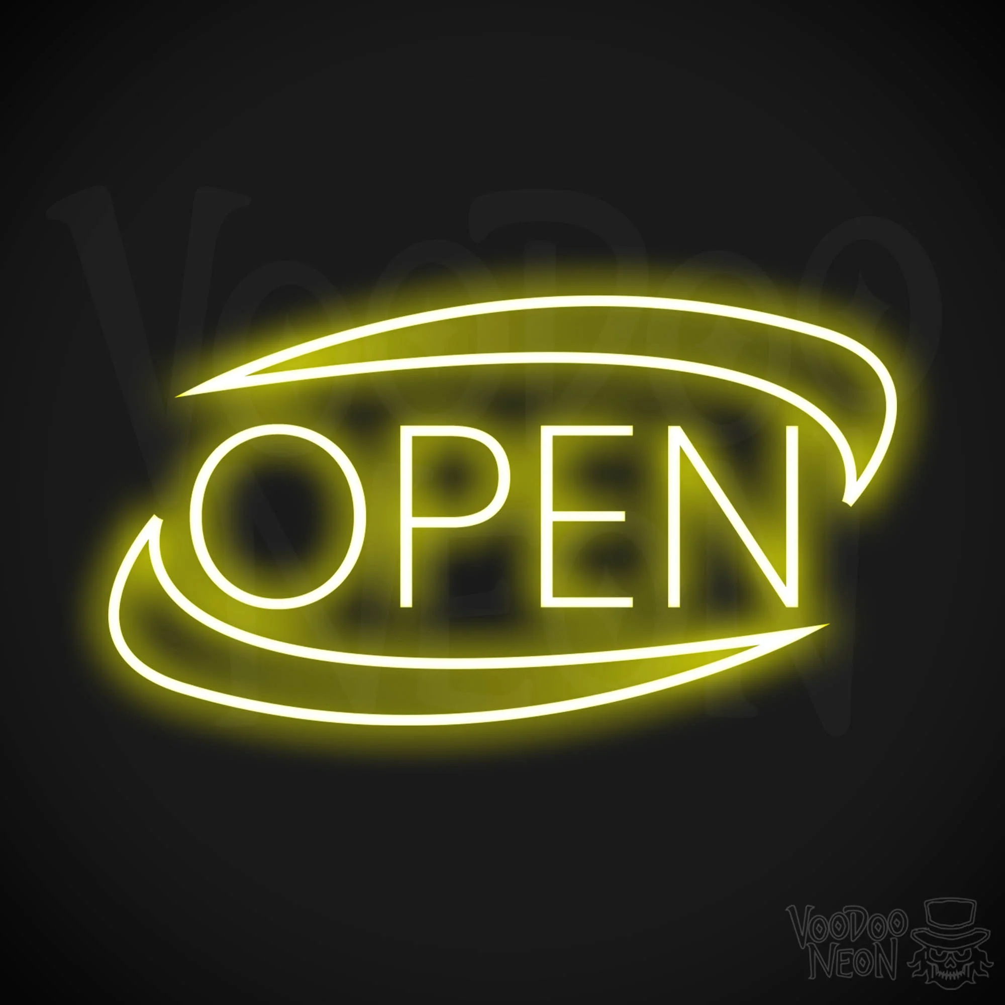 Open - Oval with Swooshes - Image 4