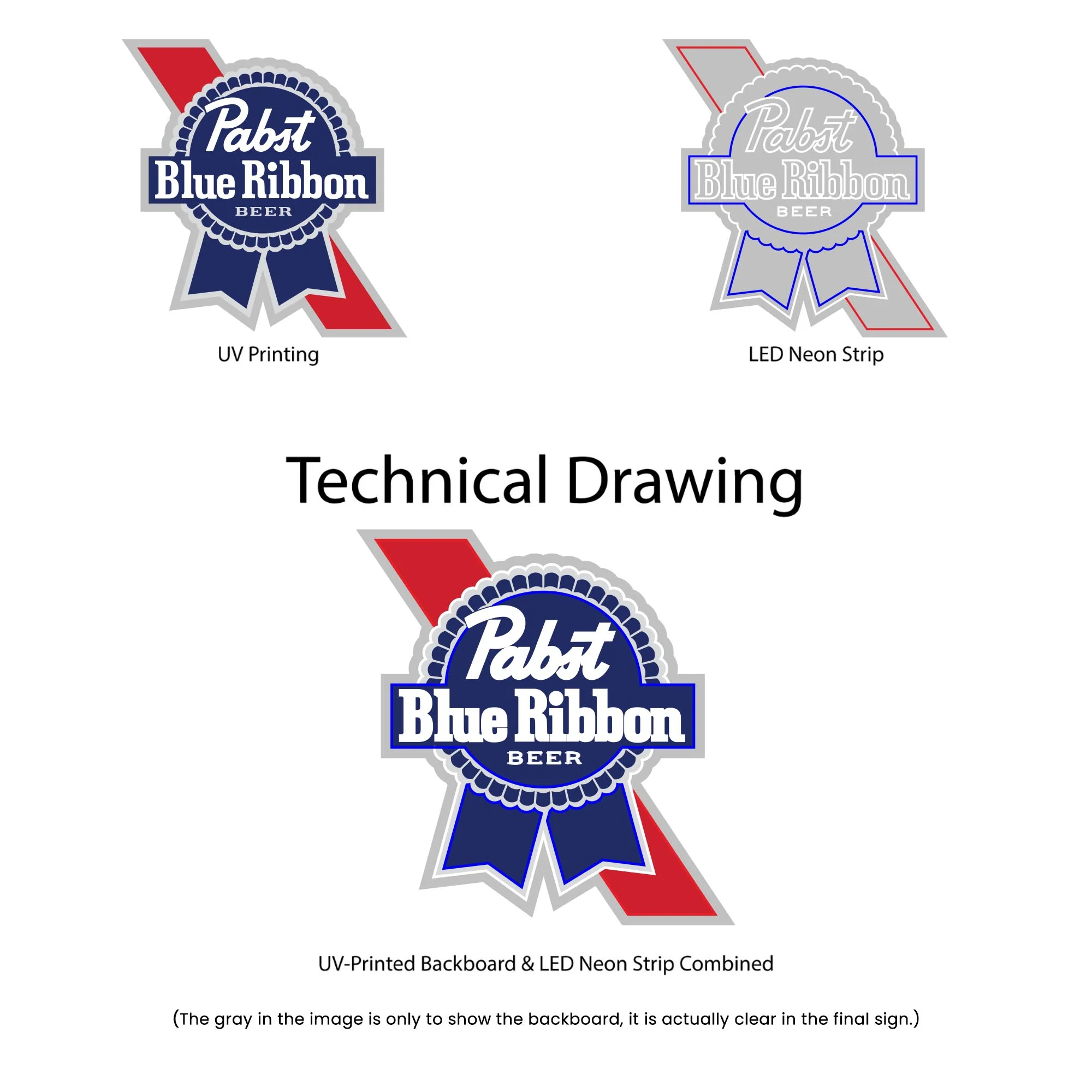 Pabst Blue Ribbon (UV-Print) - Image 2