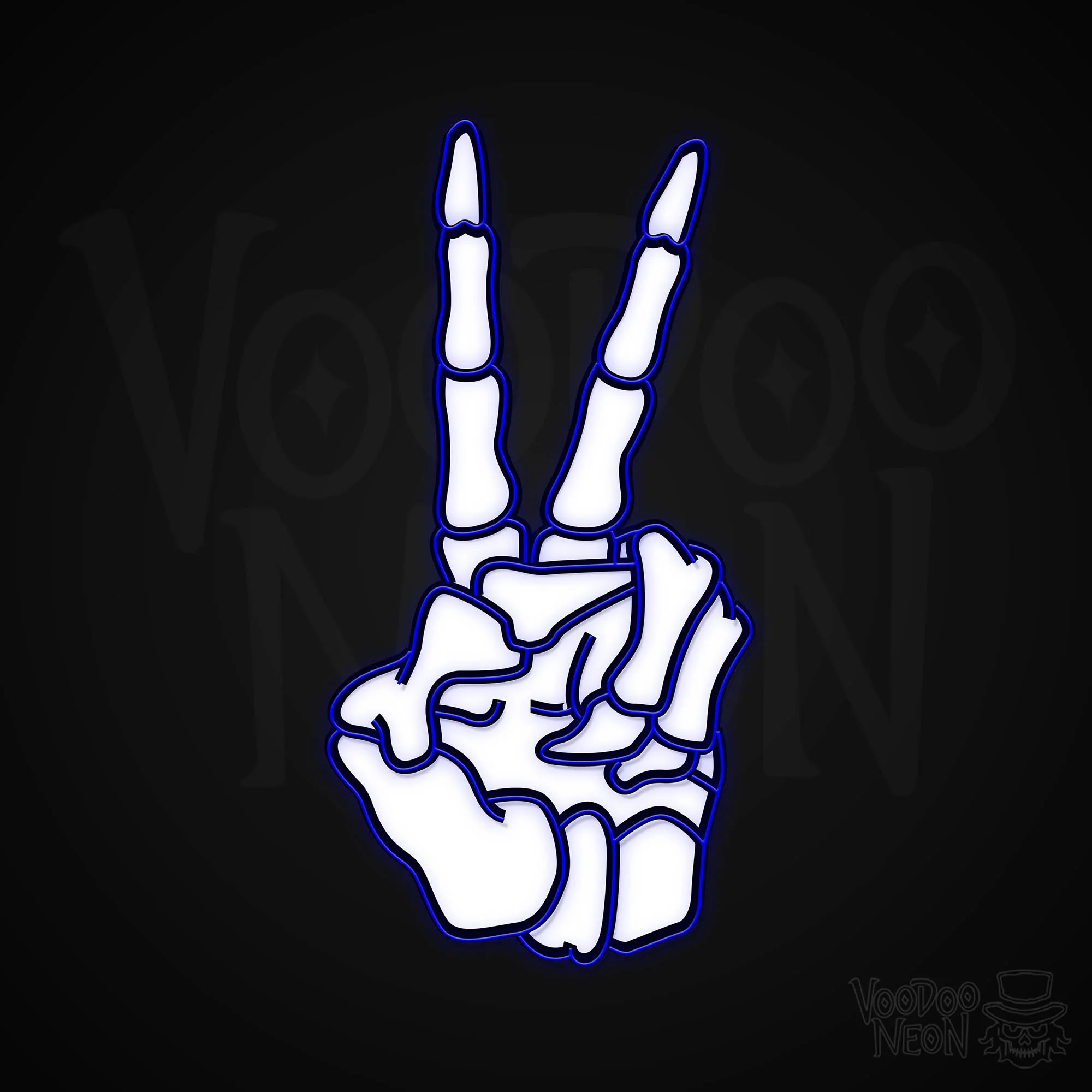 Skeleton Hand Peace Emoji